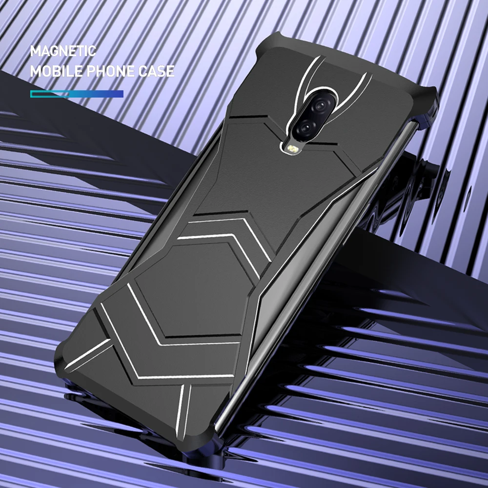 Ультратонкий алюминиевый армированный Магнитный передний чехол для Oneplus 6T/One plus 6T