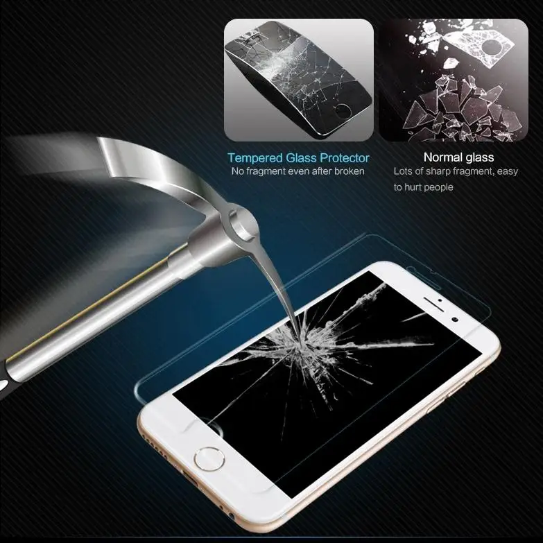 I6 / 6 S плюс закаленное стекло экран протектор для Apple iphone 4.7 5.5 чехол усиленная