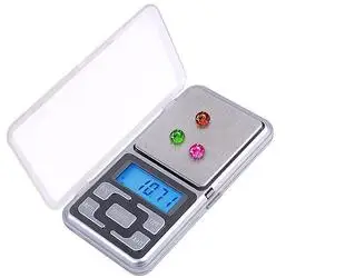

200Pcs/lot New 200g/0.01g&500g/0.1g Mini Electronic Digital Pocket Scale Jewelry Weighing Balance Counting Function Blue LCD