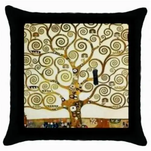 Хит наволочка Gustav Klimt Tree of Life для подушки чехол черный домашний диван украшение