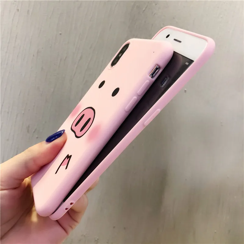 Leanonus милый мультфильм Свинья Нос Чехол из ТПУ для iPhone XS Max XR X 6 6s 7 8 Plus чехол