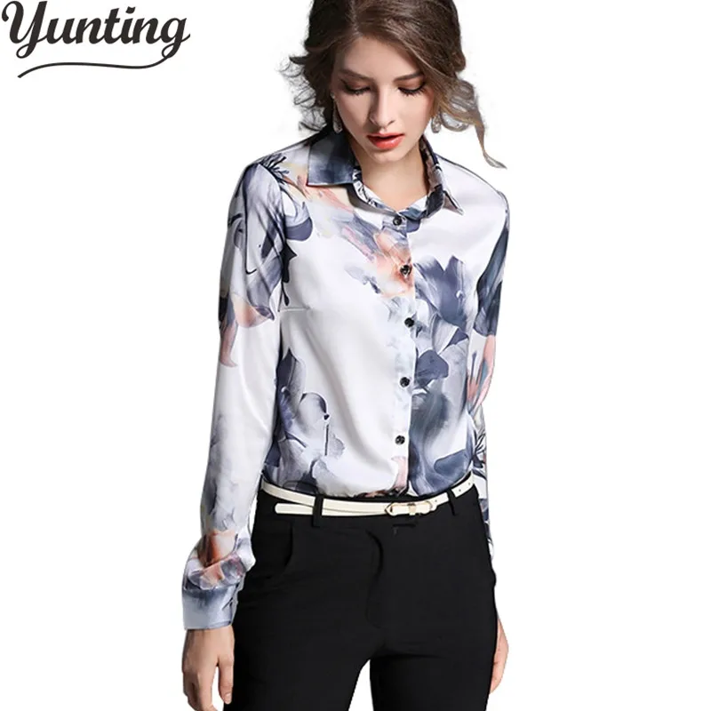 Женские летние топы с длинным рукавом винтажная шифоновая рубашка цветочным