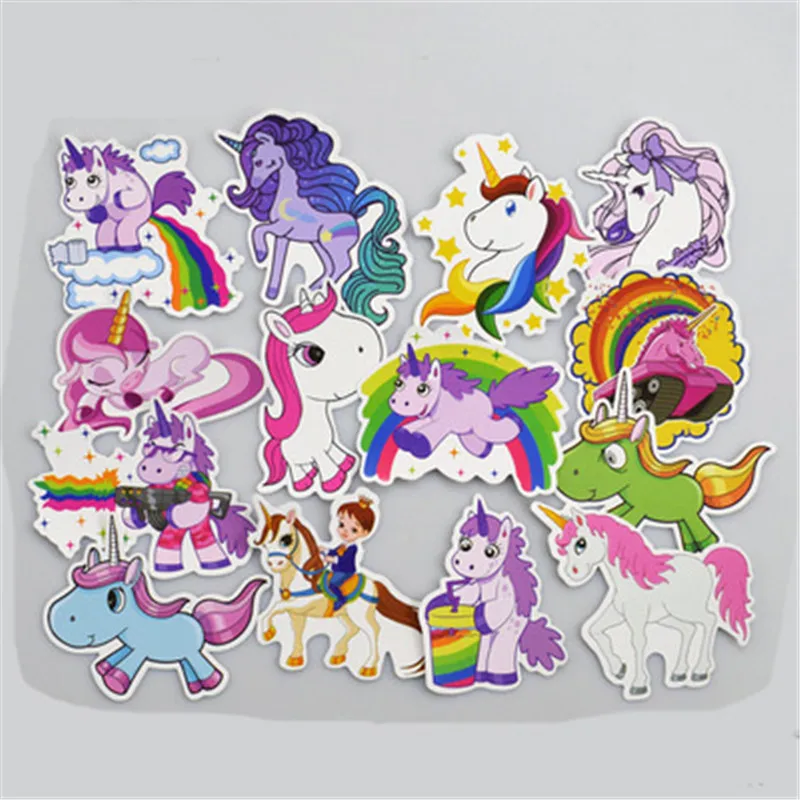 50Pcs/Pack Cartoon Unicorn Pony Sticker Children Toys Gift For DIY Book Laptop Wall Moto Skateboard Trunk Kids Anime Stickers - Цвет: Multicolor