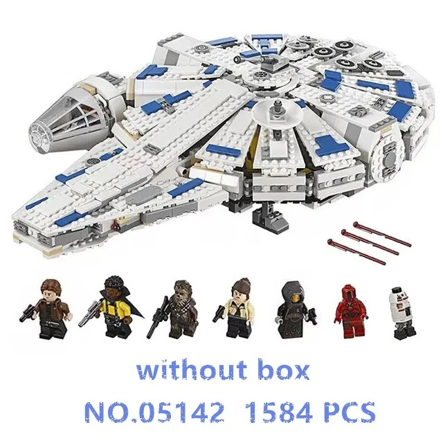 1584PCS Without Box 05007 05142 Модель "Звездные войны", строительные блоки, фигурка сокола миллениума, совместимая с 7921" Звездные войны", Подарочные игрушки для детей - Цвет: 1584PCS Without Box