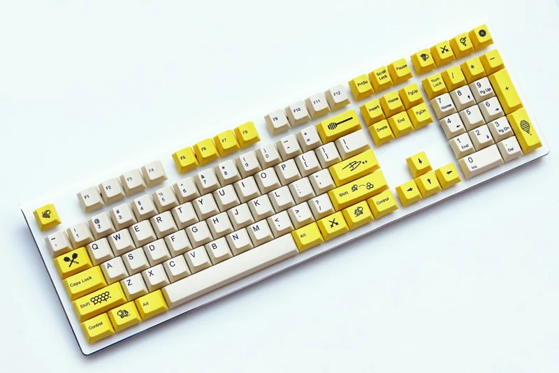 108K Bee тема PBT сублимационная клавиша английский Японский Корейский подсветка механическая клавиатура выделенная Cherry filco Ducky keycaps