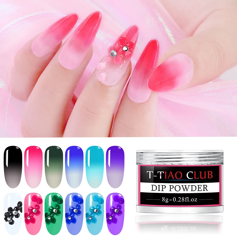 Набор для маникюра и сделай сам термостойкая пудра ногтей с изменением