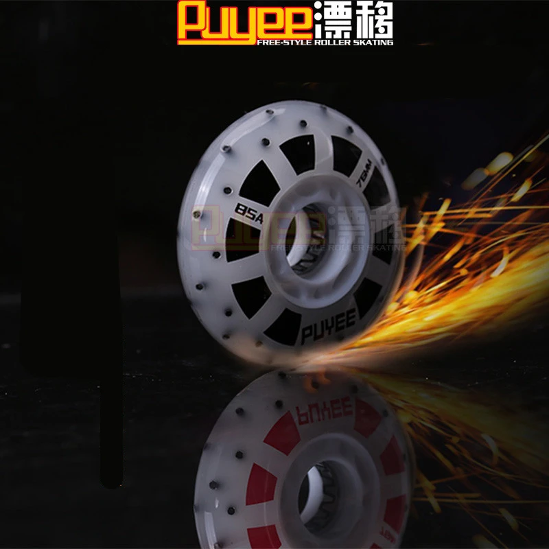 Firestone Wheel With Magnetic Core, Red And White Light 72mm 76mm 80mm Roller