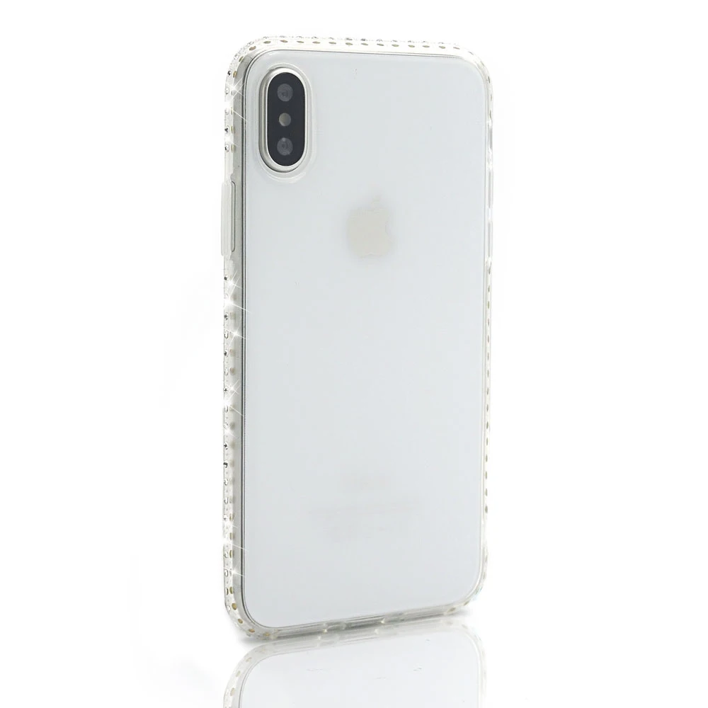 Portefeuille мягкий чехол для iPhone XR X 8 7 6s плюс 5S SE с сияющими блестками Прозрачный ТПУ XS