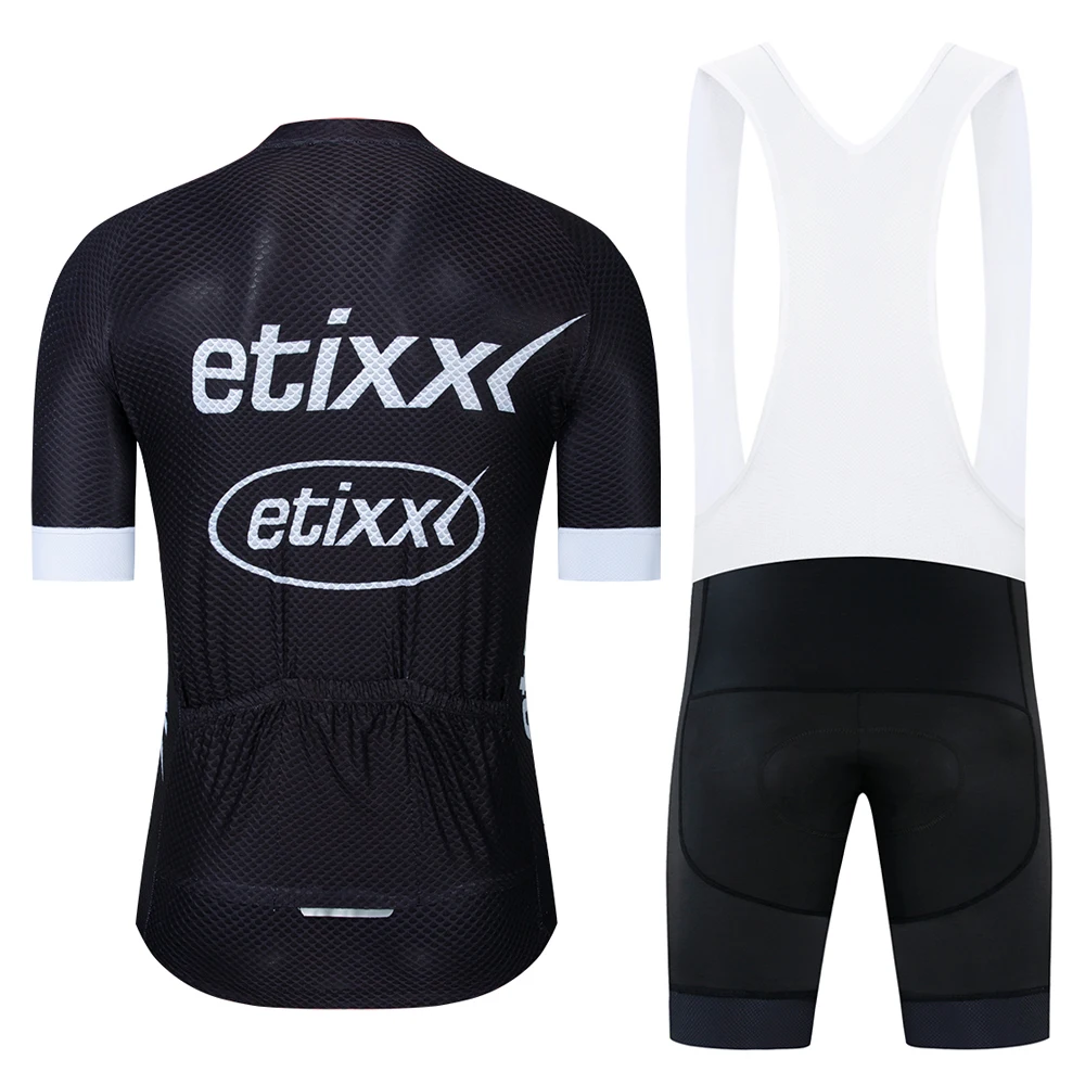 Черный etixxl команда Велоспорт Джерси 5D pad набор велошорт MTB Ropa Ciclismo мужские летние велосипедный майон одежда