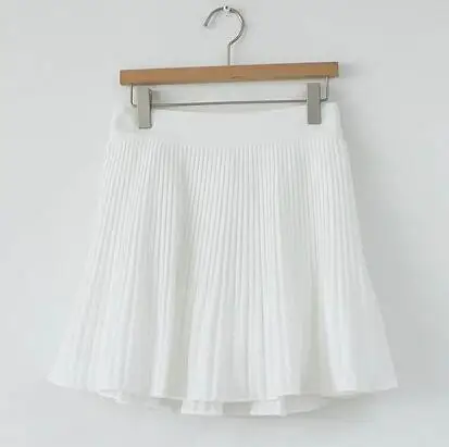 Летние мини-юбки, женская модная Милая трапециевидная юбка в стиле преппи для девочек, черная, белая плиссированная мини-юбка с эластичным поясом и высокой талией