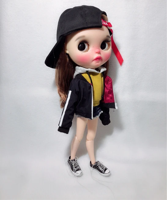T02 X583 Blyth кукольные одежда 1/6 куклы аксессуары azone ручной работы желтая куртка