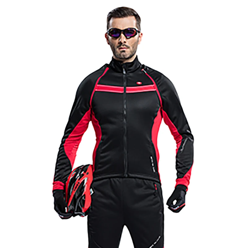 Куртка Santic мужская для велоспорта теплая велосипедная куртка с флисовой