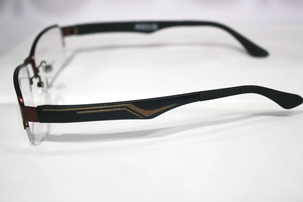 Темно-красный сплава рама широкие брючины Оптический на заказ оптические линзы