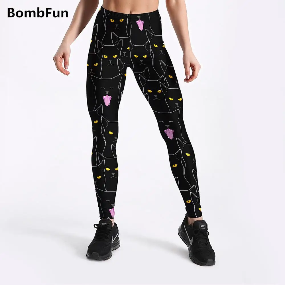 

Женские леггинсы BombFun, облегающие леггинсы с 3d принтом, с эффектом пуш-ап, для тренировок