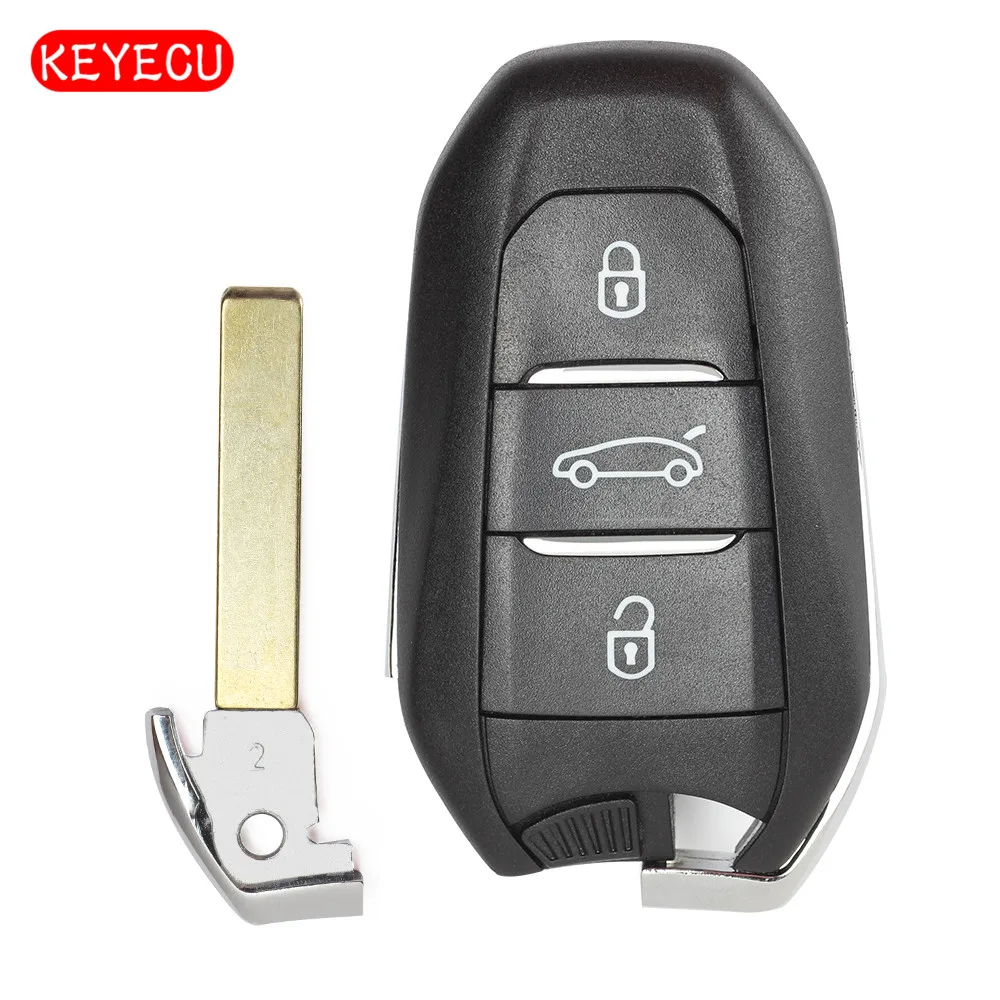 

KEYECU дистанционный смарт ключ-брелок 434 МГц PCF7945 ID46 /4A чип для Citroen C4L 2013-2015 ,DS3 DS4 DS5, для Peugeot 508 308 до 2016