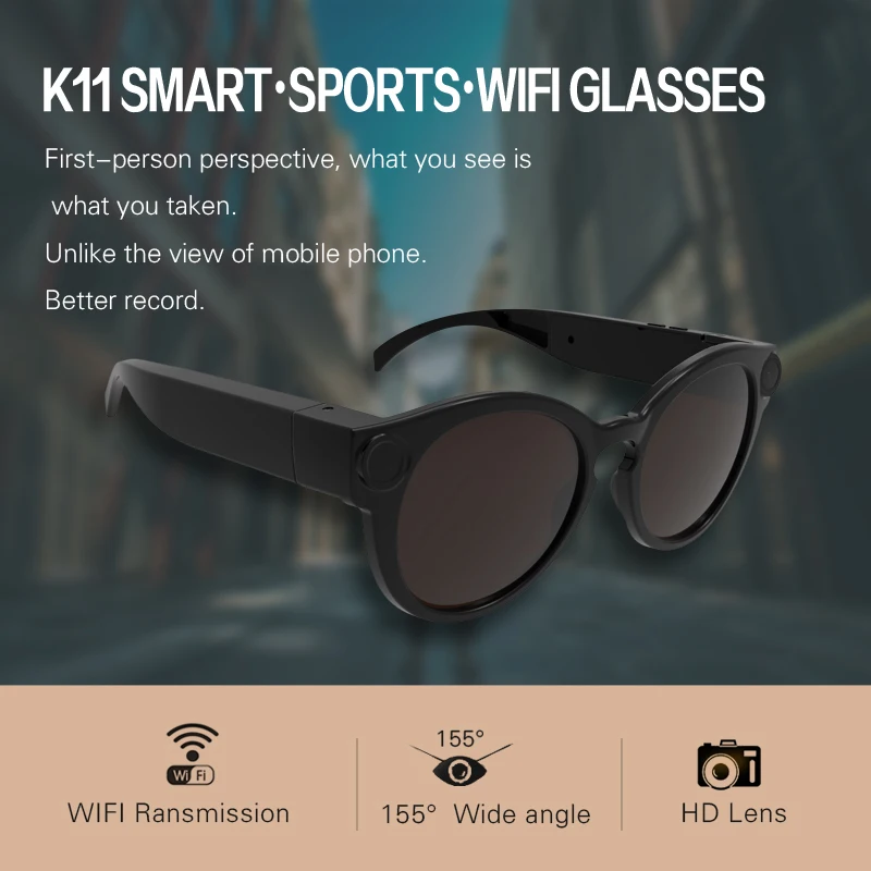 1080P мини портативные спортивные солнцезащитные очки умные WiFi камера для IOS Android Full