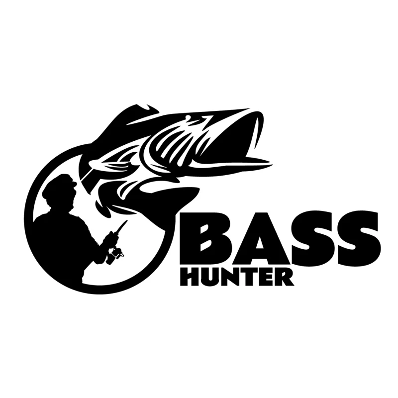 

30cm Bass Hunter Fish Fashion Car Styling Vinyl Car Sticker 6Zf-082