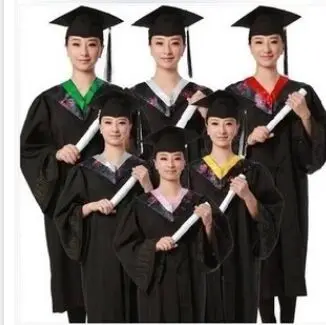 

Black Bachelor of Clothes Academic Gown Graduation Dress Graduated Academic Dress Erformance Clothing