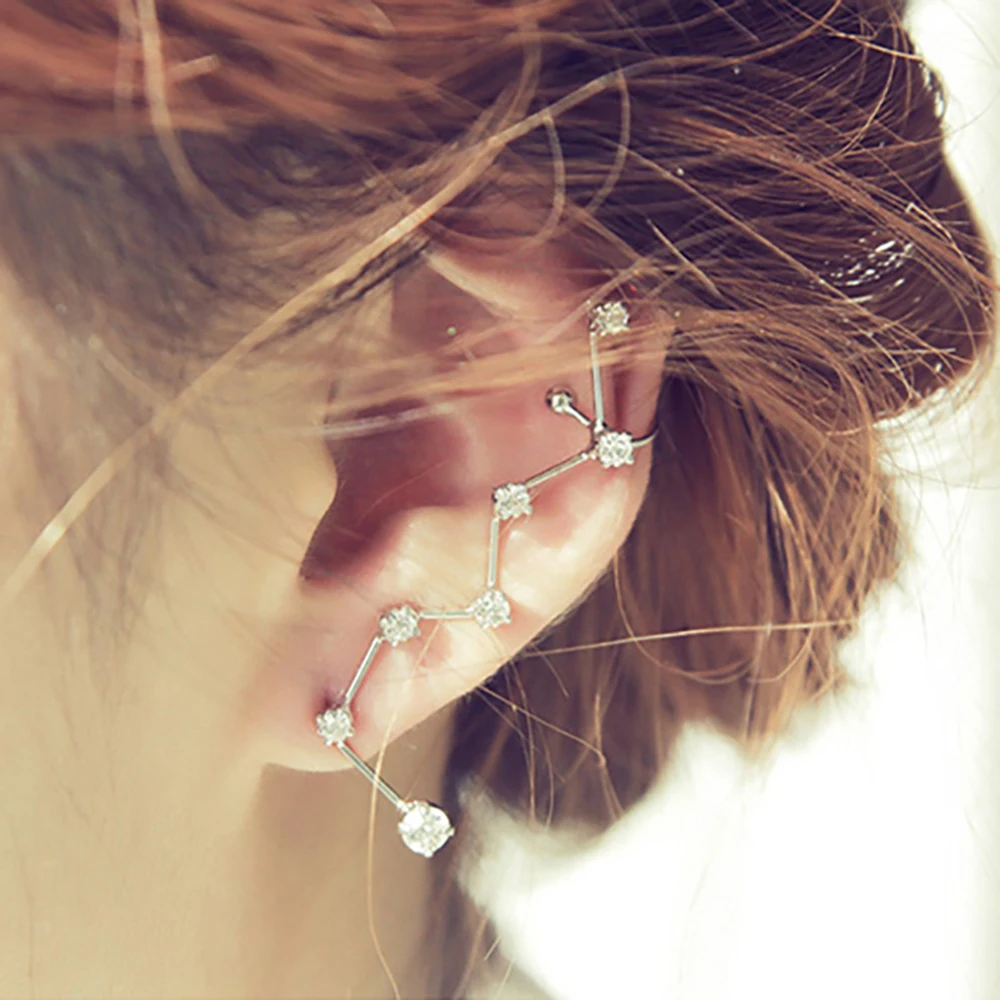 Звезды галактика женские серьги Созвездие подметать гусеничный альпинист ушной