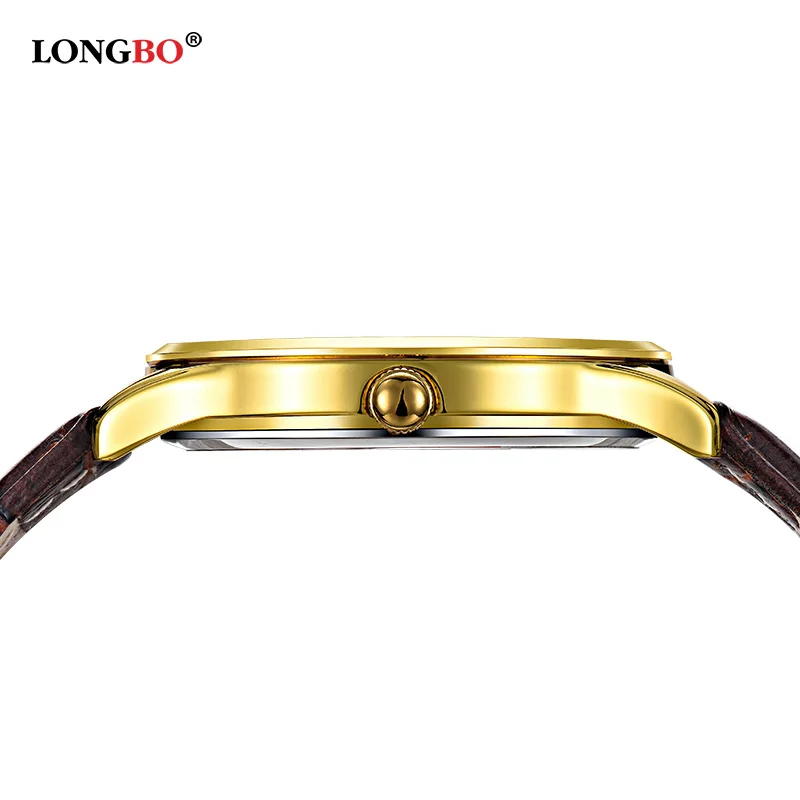 Reloj Mujer Longbo женские часы Женские Простые кварцевые кожаный ремешок