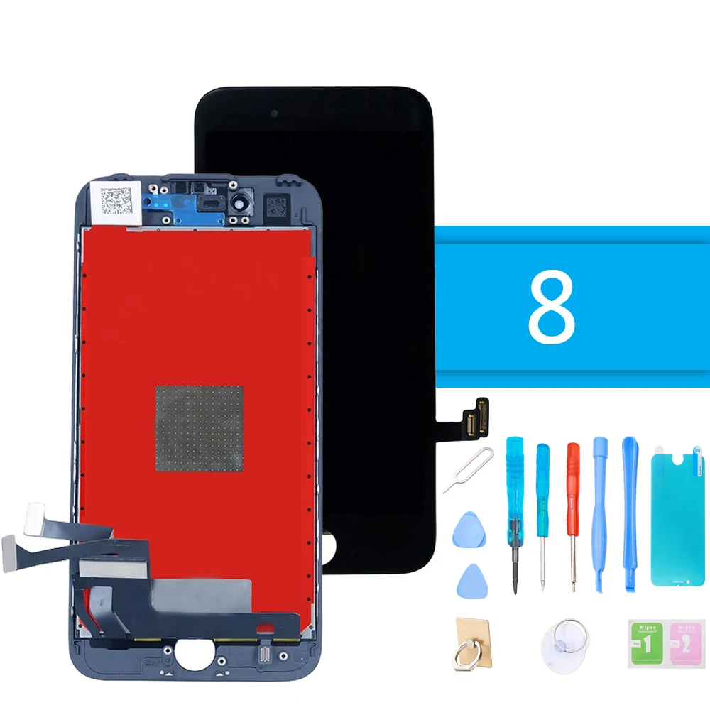 Роскошный костюм ЖК дисплей для iPhone 8 сенсорный экран дигитайзер сборка замена