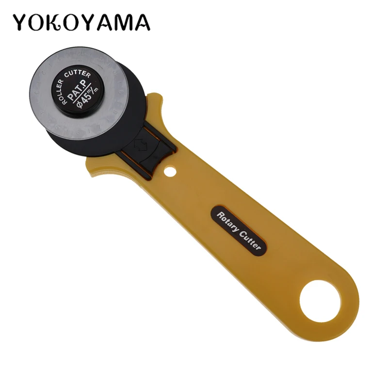 YOKOYAMA Rotary Cutter 45mm Cloth Patchwork Roller Wheel Round Knife Leather Paper Fabric Cutter Cutting Tool DIY Sewing Parts