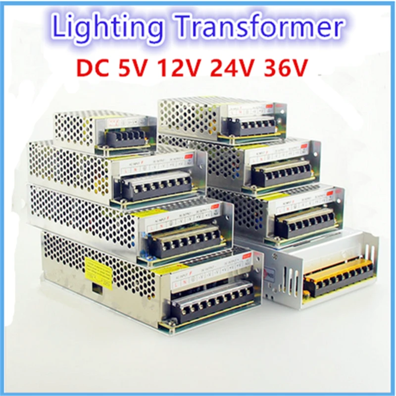 

LED Power Supply Driver for LED AC110V-240V to DC 5V 12V 24V 1A-60A strip Adapter Transformer