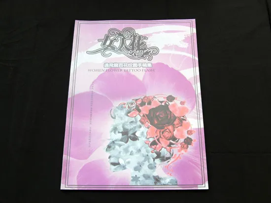 Оптовая Книга Татуировки Профессиональные Flash Art Женщина Цветочный Дизайн Sketchbook