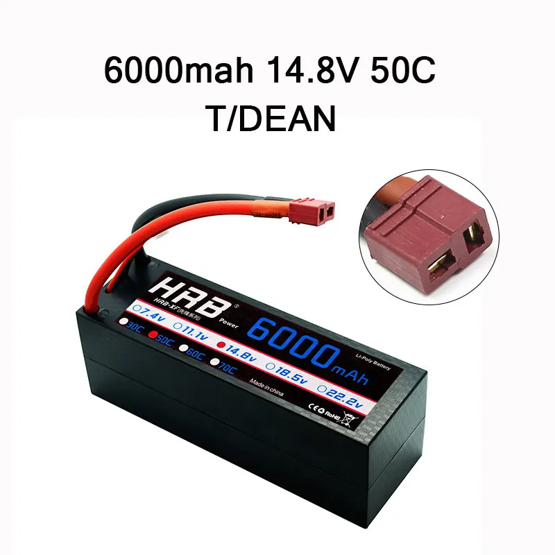 Hrb RC Lipo 1 S 2 S 3 S 4S 5S 3,7 V 7,4 V 11,1 V 14,8 V 18,5 V Батарея 1500 mah 2200 mah 3300 mah 4200 mah 5000 mah 5200 mah 6000 mah 10000 mah - Цвет: 4S 6000MAH 50C T HC