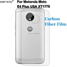 Защитная пленка для задней панели экрана (не закаленное стекло), для Motorola Moto E4 Plus, версия для США, 5,5 дюйма, 3D, с защитой от отпечатков пальцев, из углеродного волокна