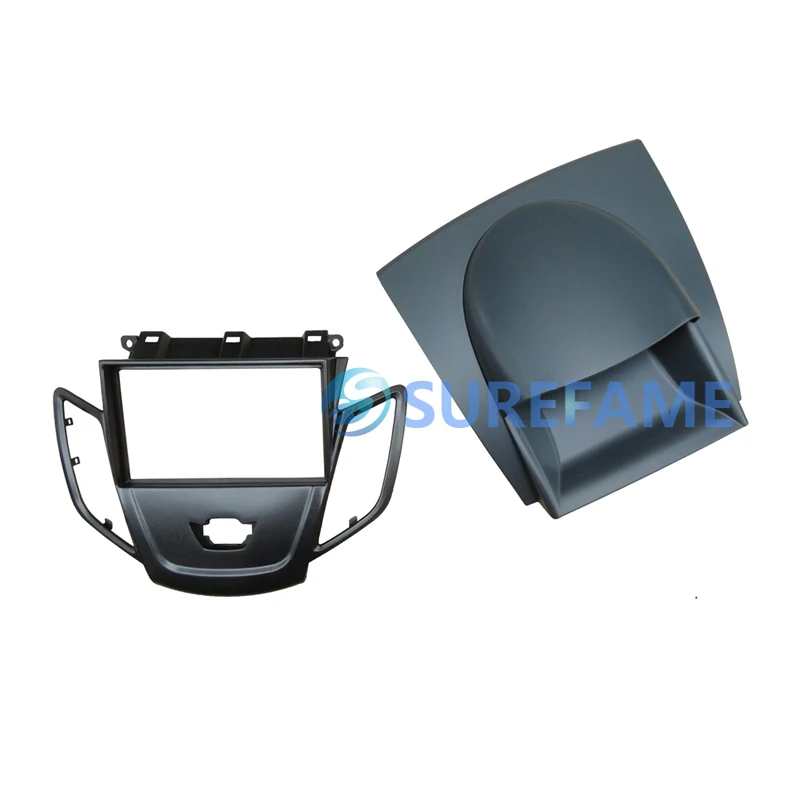 Двойной Din Aftermarket DVD фасции для Ford Fiesta 2008+ с переключателем радио приборная отделка Установка комплект Лицевая панель Крышка адаптера - Название цвета: Fascia