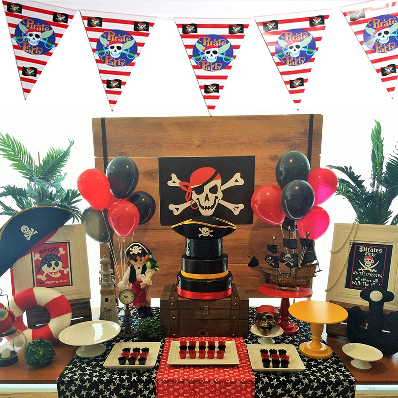Anniversaire Pirate Balloons Mylar 46pcs Red Latex Balloons Party Halloween Decoration Pirate Birthday Party Decoration For Kids Buy At The Price Of 19 90 In Aliexpress Com Imall Com