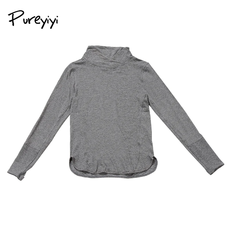 Женская футболка для йоги Pureyiyi с длинным рукавом спортивная одежда фитнеса