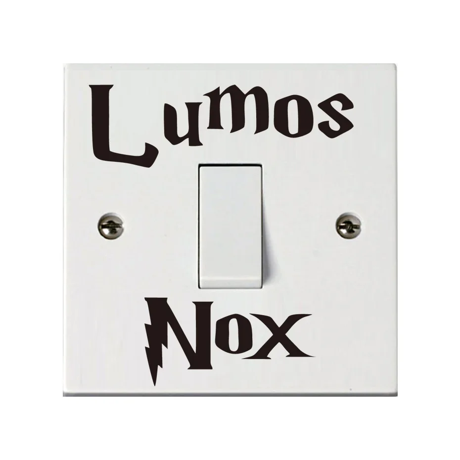 4 шт. наклейки на стену Lumos NOx классический переключатель Гарри Поттера