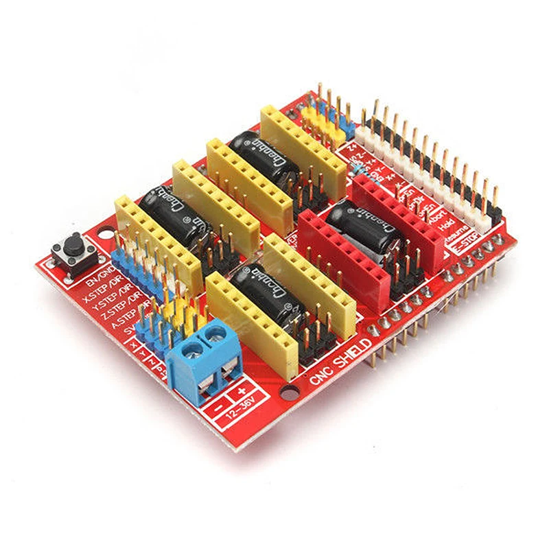 Комплект для платы 3D принтера Arduino CNC Shield V3 + UNO R3 A4988x4 GRBL совместимый|Детали и