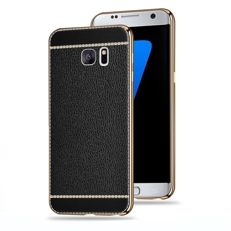 SemgCeKen luxury original coque cover case for samsung galaxy s7 s7edge s 7 edge tpu soft leather silicone silicon phone back |