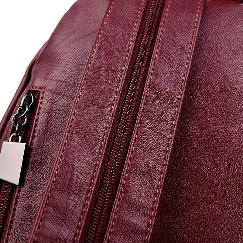 Женские кожаные рюкзаки, Sac A Dos, винтажный женский рюкзак, для путешествий, женский рюкзак, преппи, Mochilas, школьные сумки для девочек, новинка