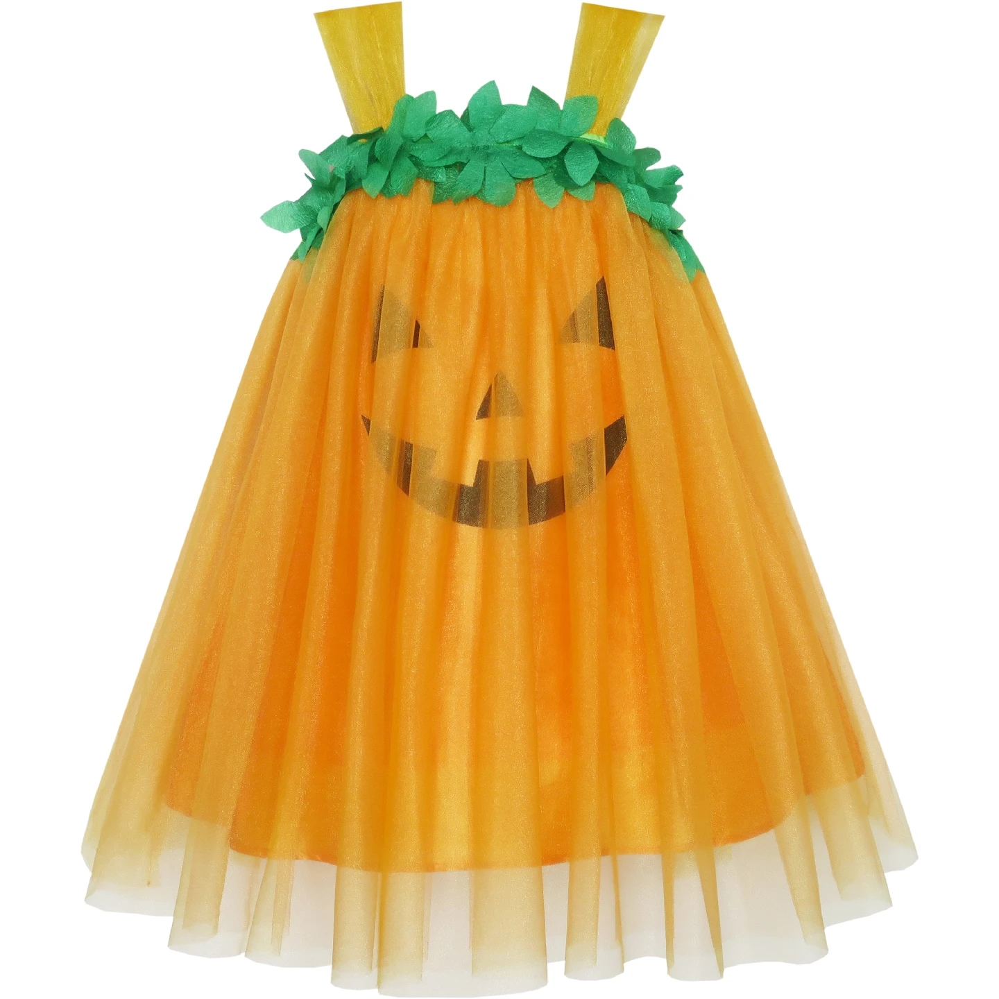 Sunny Fashion платья для девочек новогодние костюмы Тыква Тюль Вечеринка Платье Костюм
