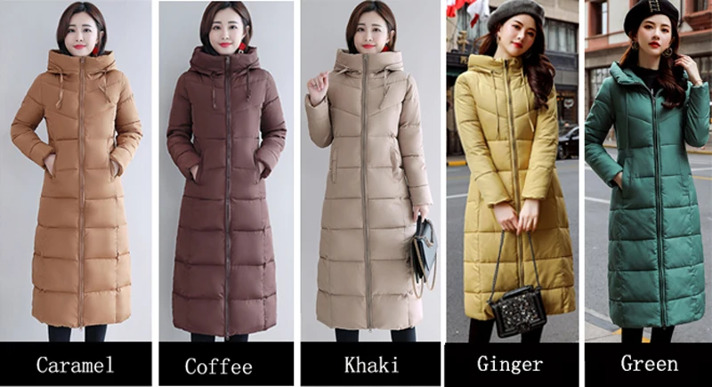 Женские зимние куртки размера плюс 4XL 5XL 6XL с капюшоном и стоячим воротником, Женское пальто с хлопковой подкладкой, зимняя женская длинная парка, теплая плотная куртка