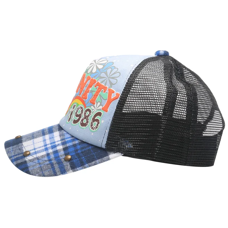 2016 Girl Eternity Life Floral Plain Mesh Hat Trucker Cap Summer Hats Children Caps Baseball cap 3-12 Ages | Спорт и развлечения