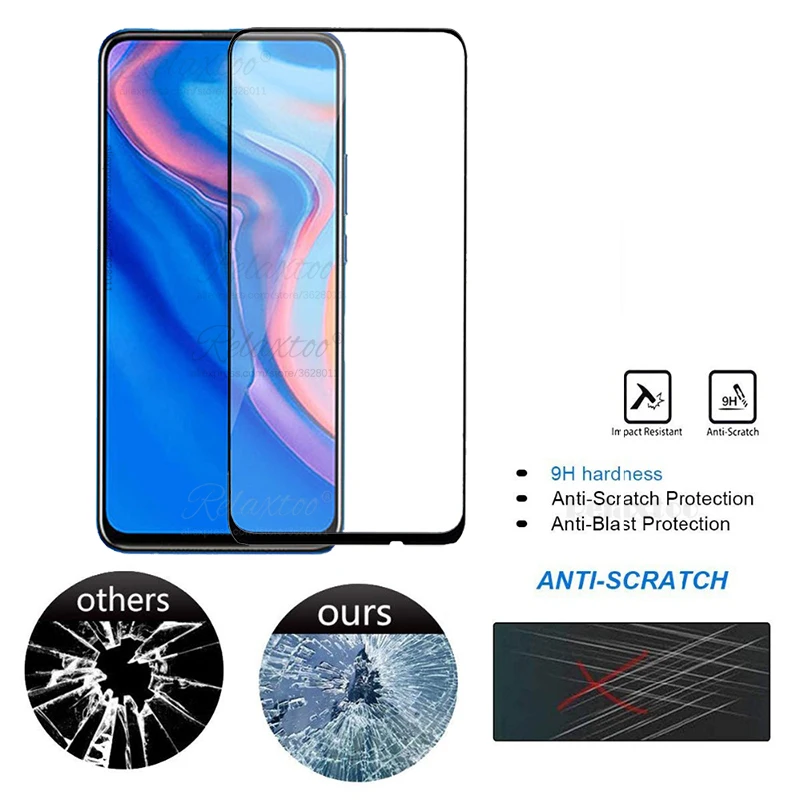 9D полное покрытие закаленное стекло для Huawei P Smart Z защита экрана 9H защитная пленка