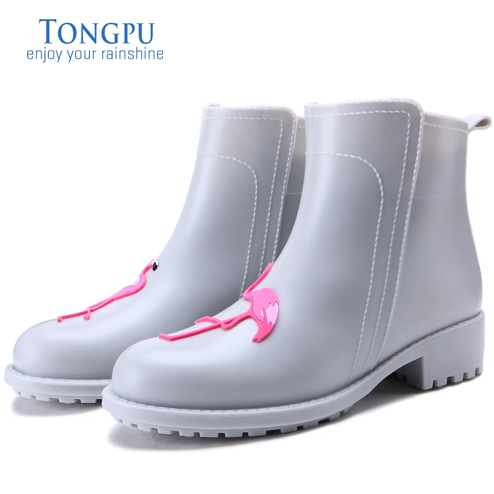 TONGPU x дропшиппинг женская обувь до щиколотки водонепроницаемая дождевые сапоги с