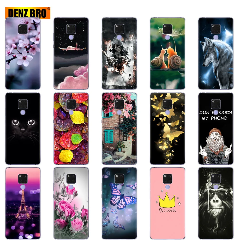 Для Huawei Mate 20 pro Чехол прозрачный силиконовый мягкий ТПУ телефон для X задняя