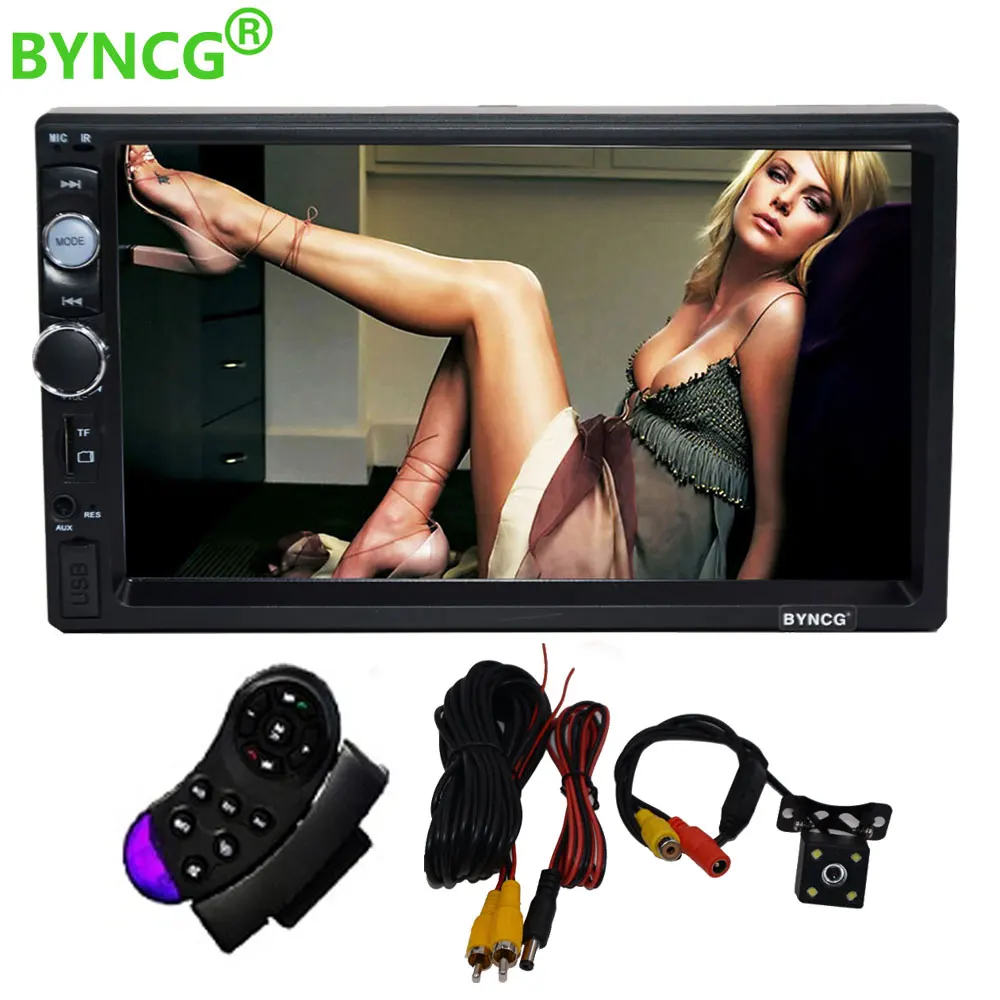 BYNCG 2 din автомагнитола 7 &quotHD Авторадио мультимедийный плеер 2DIN сенсорный экран