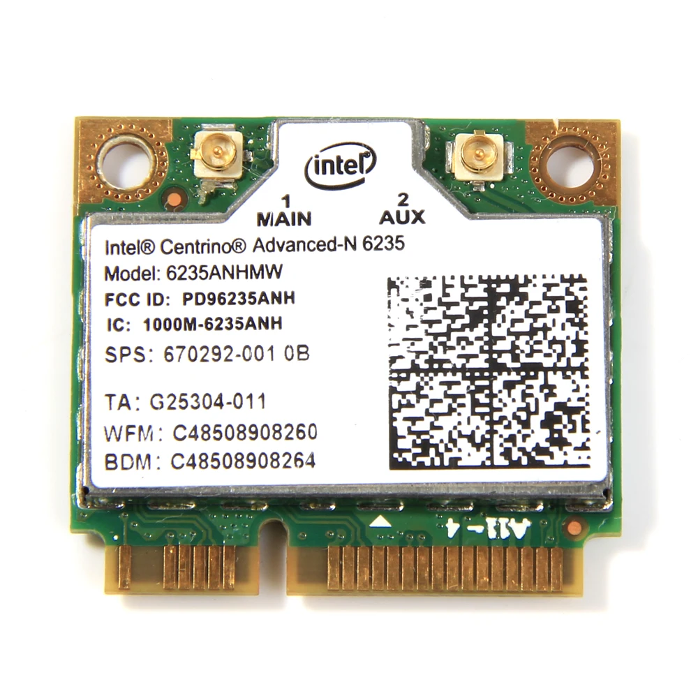 Двухдиапазонный 300 Мбит/с беспроводной Bluetooth 4 0 для Intel Centrino Advanced-N 6235 6235ANHMW