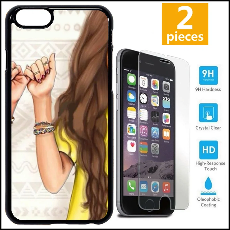 Модный чехол для телефона с надписью Handshake Girl Best Friends iPhone X 7 8 Plus XR XsMax 6s Samsung Note9 S10 +