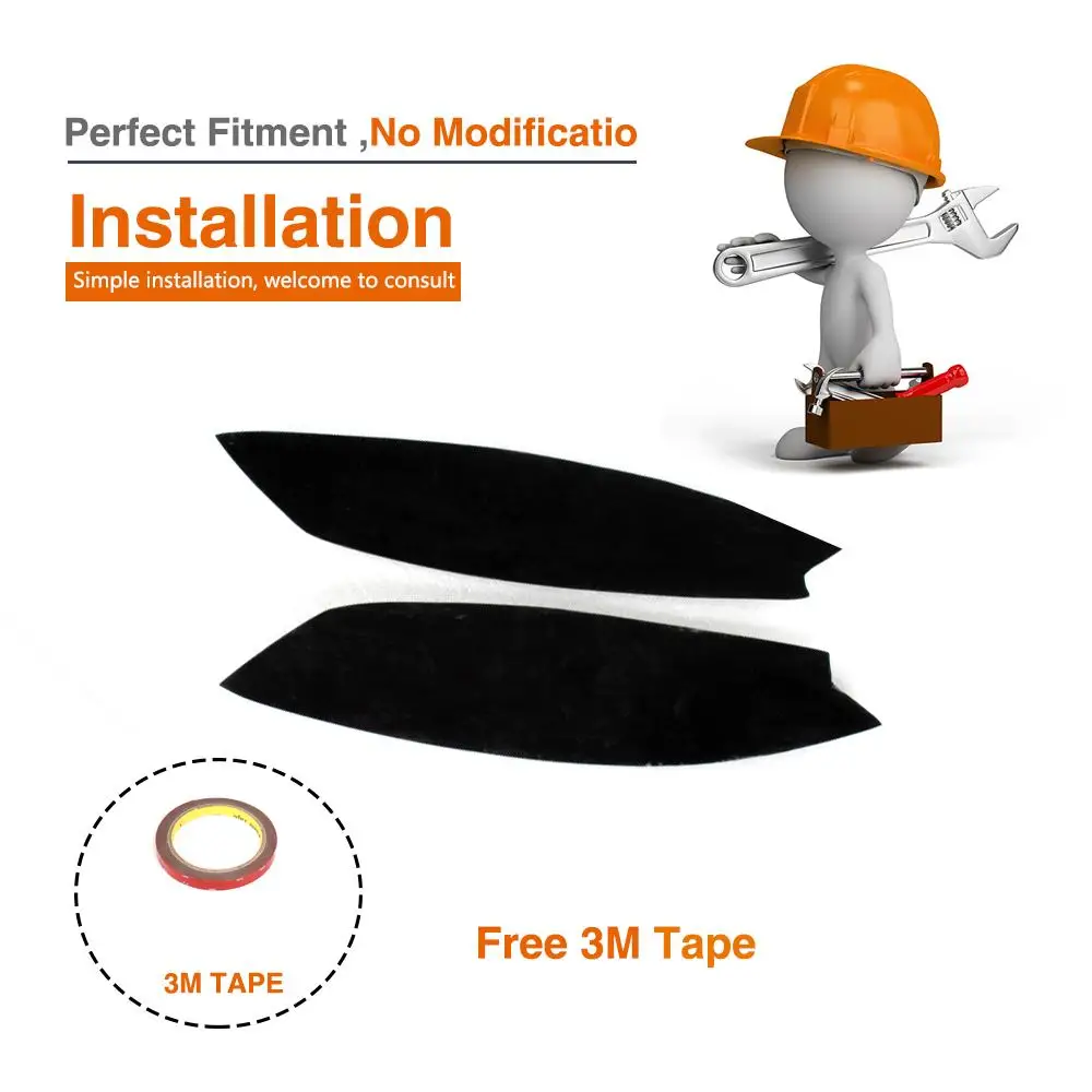Carbon Fiber car front headlamps Eyelids Front Eyebrows For VW golf MK5 GTI 2005-2010 | Car Stickers