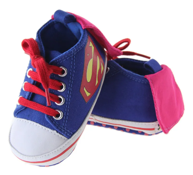 Fashion High Top Superman Sneakers Baby Boys Shoes Canvas Soft Sole No-slip First Walker Prewalkers Newborn Infant Kids Footwear |