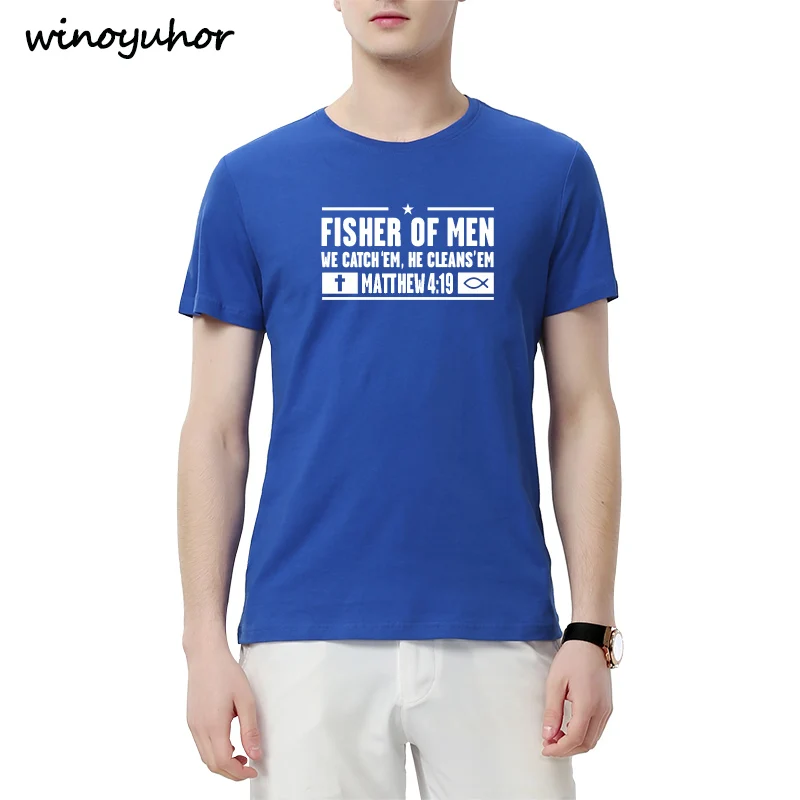 Новая мужская рубашка с религиозным рисунком Иисуса 4:19 религиозная футболка