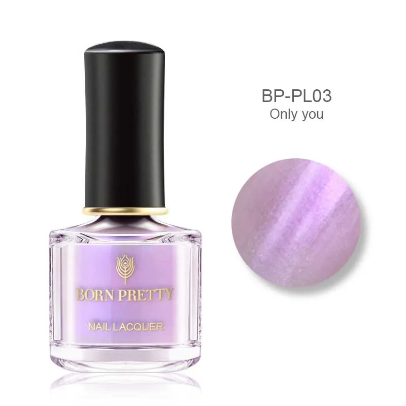 BP-PL03 Born pretty, голографическая лак для ногтей, Розовый Блестящий мерцающий лазер, лак для ногтей, цветной, сделай сам, маникюрный дизайн, 6 мл, лак для ногтей - Цвет: BP-PL03